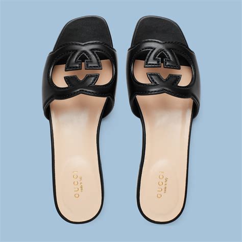 gucci cut slide|Gucci slides girl.